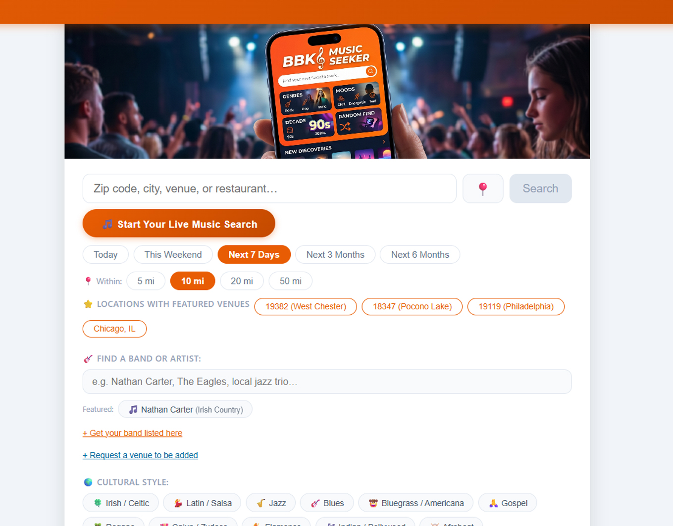 BBK Live Music App by BKCG