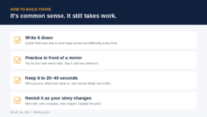 Elevator Pitch Checklist